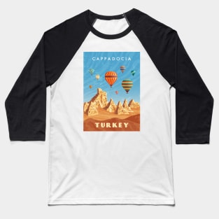 Turkey, Cappadocia - Retro travel minimalistic poster Baseball T-Shirt